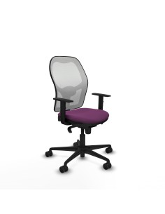 Jorquera sincro malla blanca similpiel morado brazos 1D base nailon  ruedas 65mm nailon