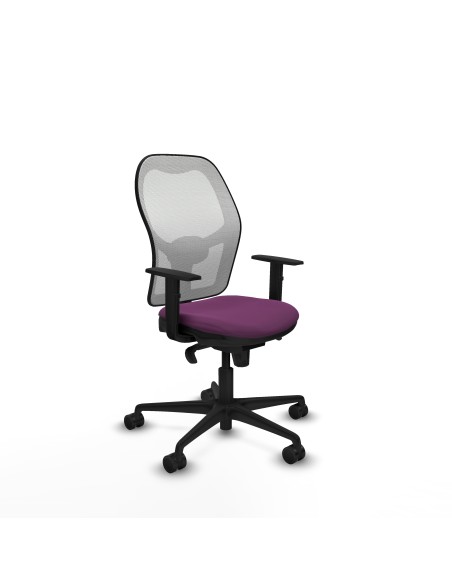 Jorquera sincro malla blanca similpiel morado brazos 1D base nailon  ruedas 65mm nailon