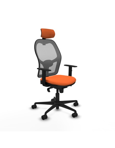 Jorquera sincro malla gris bali naranja brazos 1D base nailon cabecero 2D ruedas 65mm nailon
