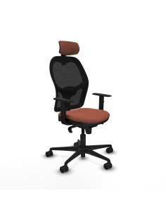 Jorquera sincro malla negra bali marrón brazos 1D base nailon cabecero 2D ruedas 65mm nailon