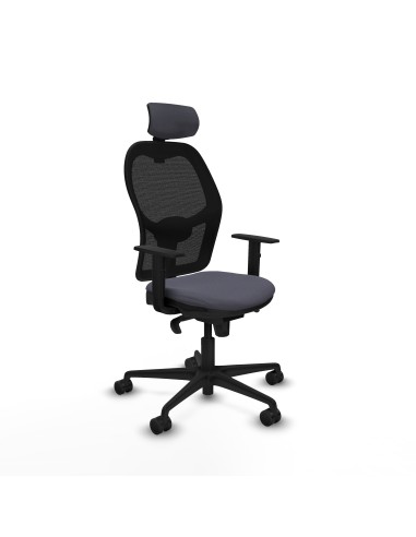 Jorquera sincro malla negra bali gris oscuro brazos 1D base nailon cabecero 2D ruedas 65mm nailon