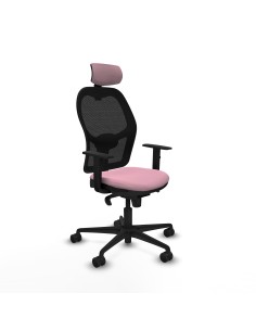 Jorquera sincro malla negra bali rosa brazos 1D base nailon cabecero 2D ruedas 65mm nailon
