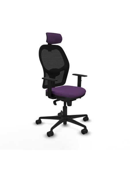 Jorquera sincro malla negra bali morado brazos 1D base nailon cabecero 2D ruedas 65mm nailon