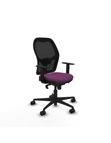 Jorquera sincro malla negra similpiel morado brazos 1D base nailon  ruedas 65mm nailon