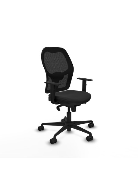 Jorquera sincro malla negra similpiel negro brazos 1D base nailon  ruedas 65mm nailon