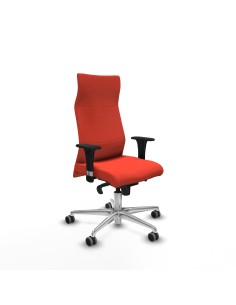 Albacete dirección sincro bali naranja oscuro brazos 1D cromados base aluminio ruedas 65 engomadas
