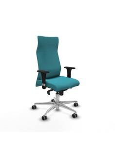 Albacete dirección sincro bali turquesa brazos 1D cromados base aluminio ruedas 65 engomadas