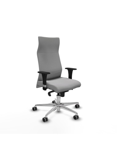 Albacete dirección sincro bali gris claro brazos 1D cromados base aluminio ruedas 65 engomadas