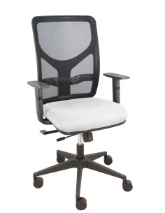 Silla Motilla traslack malla negra asiento bali blanco brazo regulable