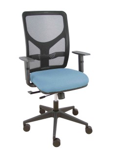 Silla Motilla traslack malla negra asiento bali azul cielo brazo regulable