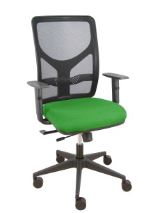 Silla Motilla traslack malla negra asiento bali verde brazo regulable