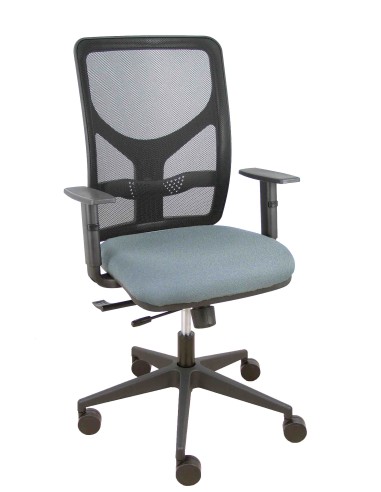 Silla Motilla traslack malla negra asiento bali gris brazo regulable