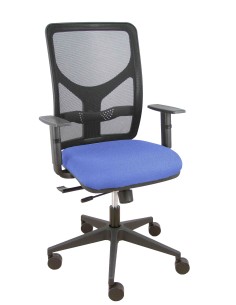 Silla Motilla traslack malla negra asiento bali azul claro brazo regulable