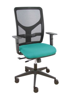 Silla Motilla traslack malla negra asiento bali turquesa brazo regulable