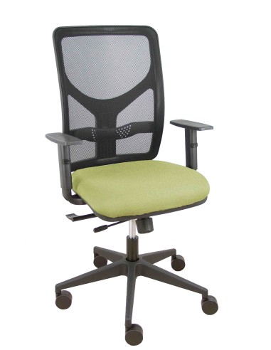 Silla Motilla traslack malla negra asiento bali verde oliva brazo regulable