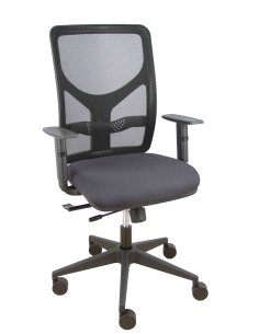 Silla Motilla traslack malla negra asiento bali gris oscuro brazo regulable
