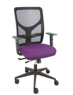 Silla Motilla traslack malla negra asiento bali morado brazo regulable
