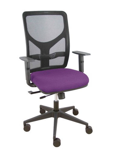 Silla Motilla traslack malla negra asiento bali morado brazo regulable