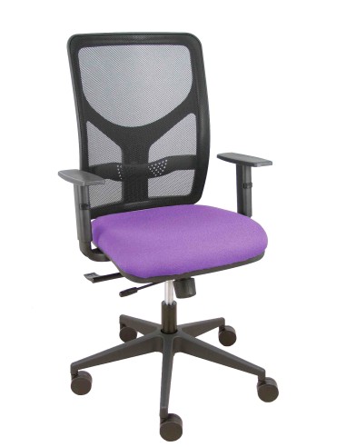 Silla Motilla traslack malla negra asiento bali lila brazo regulable
