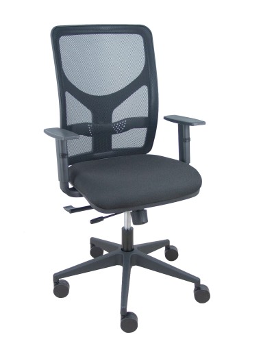 Silla Motilla traslack malla negra asiento bali negro brazo regulable