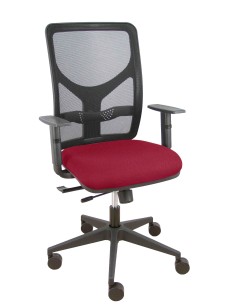 Silla Motilla traslack malla negra asiento bali granate brazo regulable