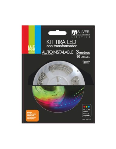 KIT tira LED 3m 7,2W/m RGB