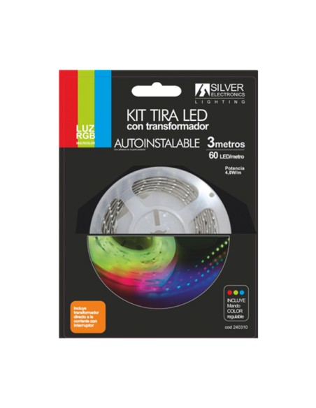 KIT tira LED 3m 7,2W/m RGB