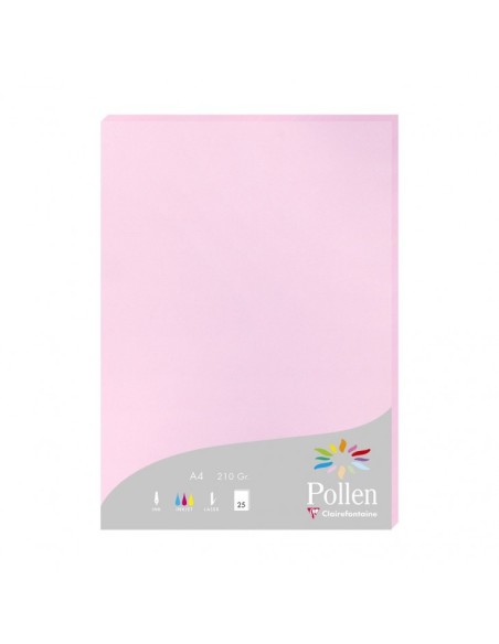 Pollen papel para impresora de inyección de tinta A4 (210x297 mm) 25 hojas Rosa