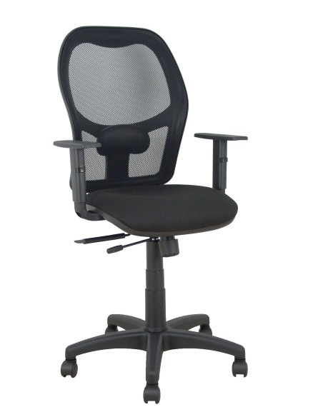 Silla Alocén traslack malla negra asiento bali negro brazos regulables