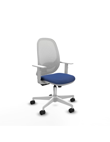 Cilanco blanca sincro malla blanca bali azul marino brazos blancos base blanca ruedas 65mm nailon
