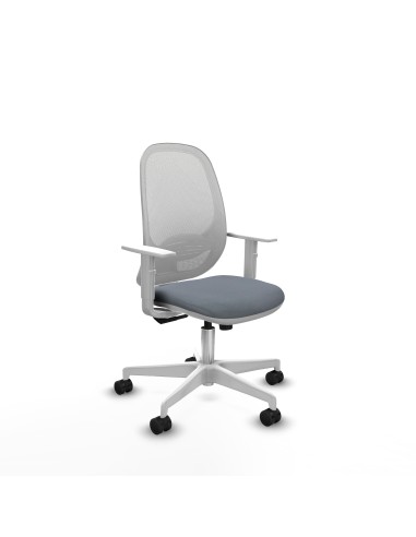 Cilanco blanca sincro malla blanca bali gris brazos blancos base blanca ruedas 65mm nailon