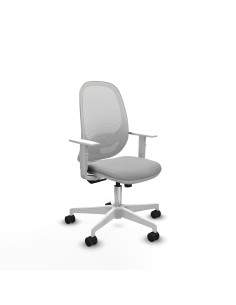 Cilanco blanca sincro malla blanca bali gris claro brazos blancos base blanca ruedas 65mm nailon