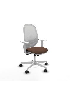 Cilanco blanca sincro malla blanca bali marrón oscuro brazos blancos base blanca ruedas 65mm nailon