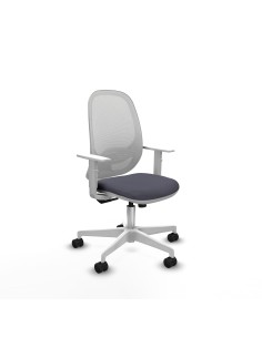 Cilanco blanca sincro malla blanca bali gris oscuro brazos blancos base blanca ruedas 65mm nailon