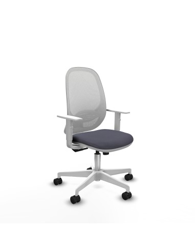 Cilanco blanca sincro malla blanca bali gris oscuro brazos blancos base blanca ruedas 65mm nailon