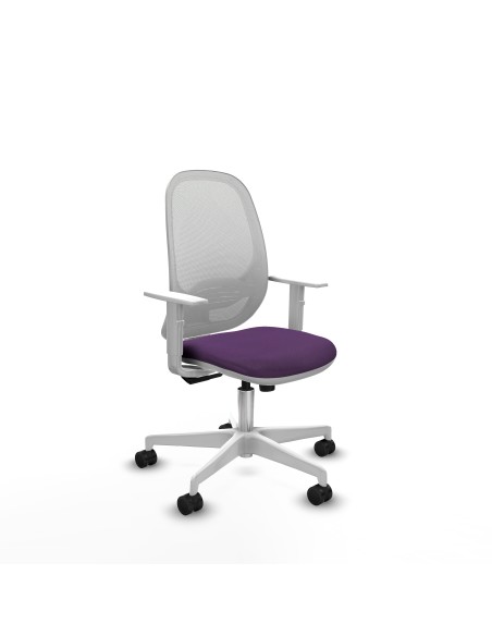 Cilanco blanca sincro malla blanca bali morado brazos blancos base blanca ruedas 65mm nailon