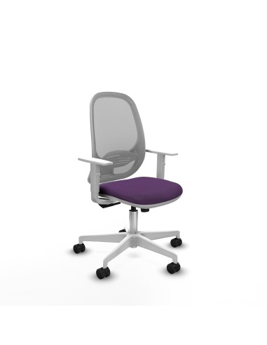 Cilanco blanca sincro malla gris bali morado brazos blancos base blanca ruedas 65mm nailon
