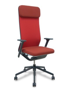 Silla YouTeam traslack Step rojo brazos 4D, base alum cabecero
