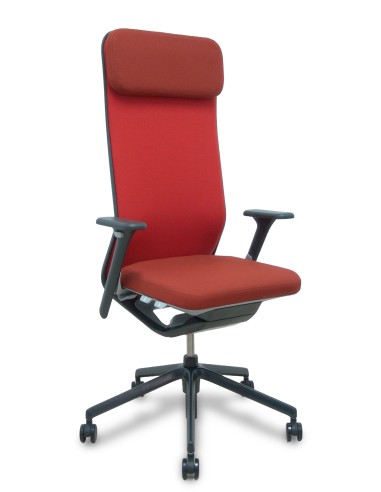 Silla YouTeam traslack Step rojo brazos 4D, base alum cabecero