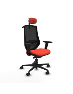 Mardos traslack bali naranja oscuro brazos 2D base nailon ruedas 65mm nailon cabecero 2D perchero