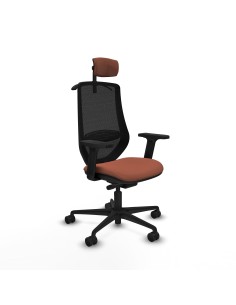 Mardos traslack bali marrón brazos 2D base nailon ruedas 65mm nailon cabecero 2D perchero