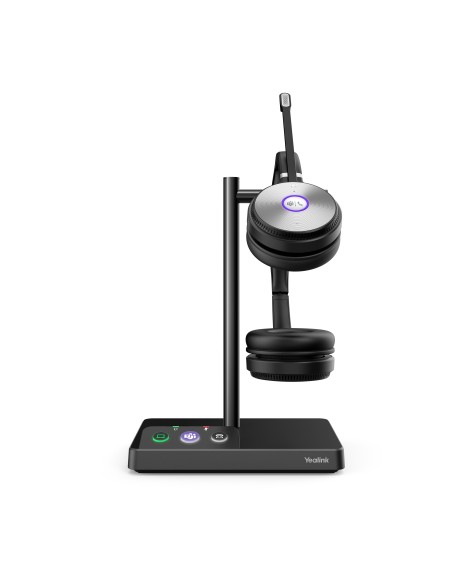 WH62 Dual Teams Sistema de audioconferencia personal Inalámbrico Diadema Oficina/Centro de llamadas MicroUSB Base de carga Negr