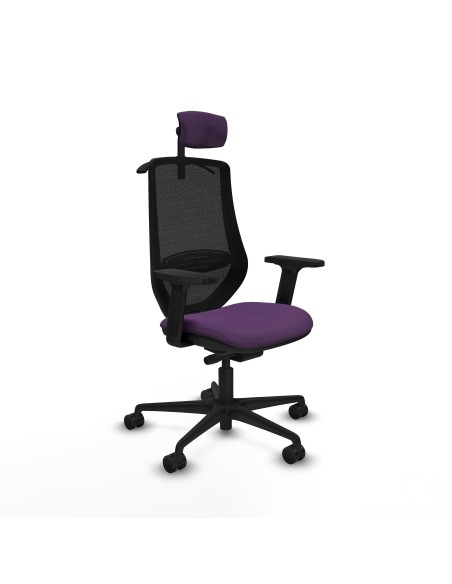 Mardos traslack bali morado brazos 2D base nailon ruedas 65mm nailon cabecero 2D perchero