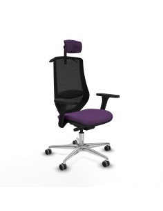 Mardos traslack bali morado brazos 3D base aluminio ruedas 65mm engomadas cabecero 2D perchero