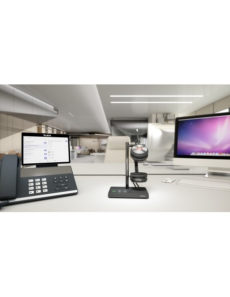 WH62 Dual Teams Sistema de audioconferencia personal Inalámbrico Diadema Oficina/Centro de llamadas MicroUSB Base de carga Negr