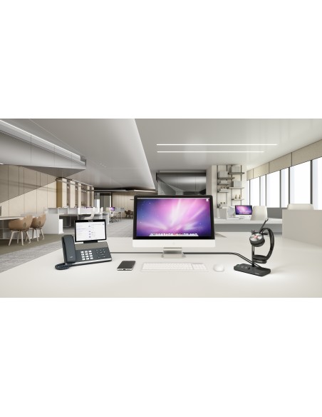 WH62 Dual Teams Sistema de audioconferencia personal Inalámbrico Diadema Oficina/Centro de llamadas MicroUSB Base de carga Negr