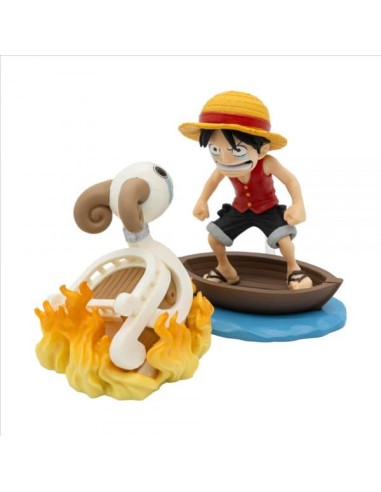Figura Monkey.D.Luffy & Going Merry One Piece  World Collectable Log Stories 8cm