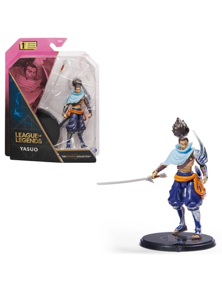 League of Legends League of Legends, figura coleccionable de Yasuo de 10,2 cm con detalles de gran calidad y un accesorio de esp