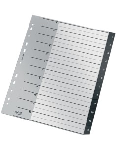 12090000 lengüeta de índice Separador en blanco con pestaña Polipropileno (PP) Negro, Blanco 2