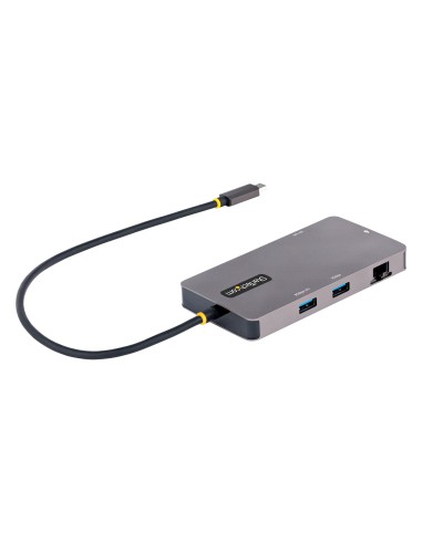 Adaptador Multipuertos USB C 2x HDMI 4K 60Hz, Hub USB-A 3.1 2Pt 5Gbps, PD 100W, GbE, SD/MicroSD, Cable de 30cm, Docking Station